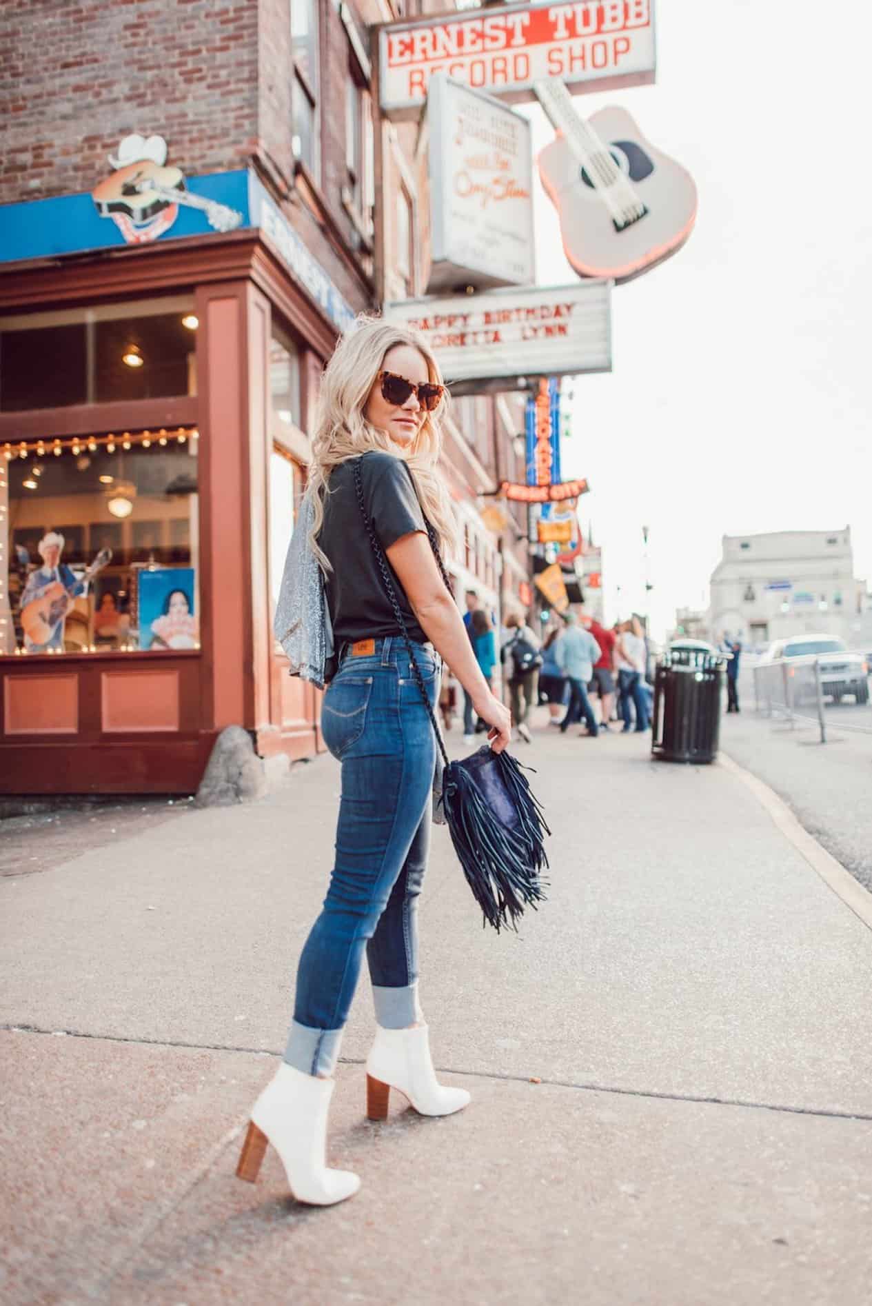 Fringe Bag Adds Flair to Skinny Jeans and Ankle Boots Fringe Bag Adds Flair to Skinny Jeans and Ankle Boots — Nashville Outfits 2027