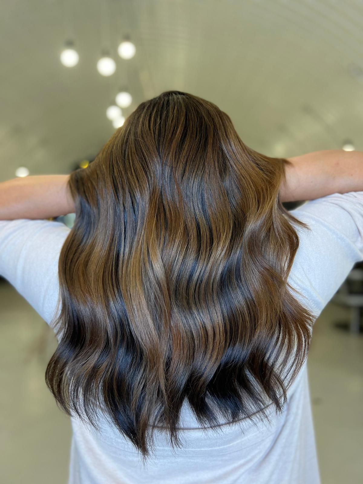 Warm Caramel Blend on Deep Brown Warm Caramel Blend on Deep Brown — Highlights on Brown Hair 2027