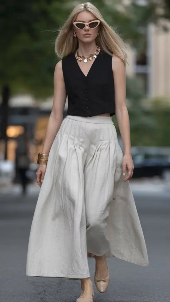 Striped Maxi Skirt for a Relaxed European Summer Evening — Summer Europe Outfits 2027