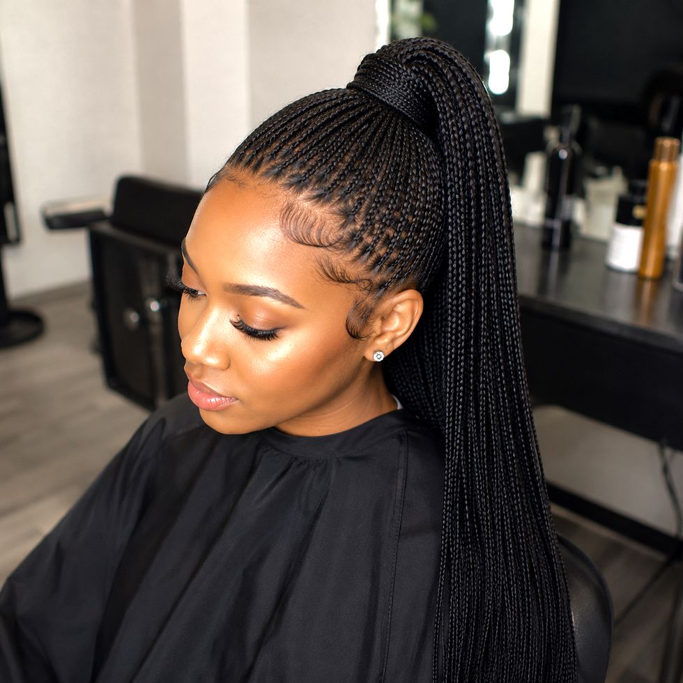 Micro Braids Visual Idea Micro Braids Visual Idea — Knotless Braids 2027 for Round Face