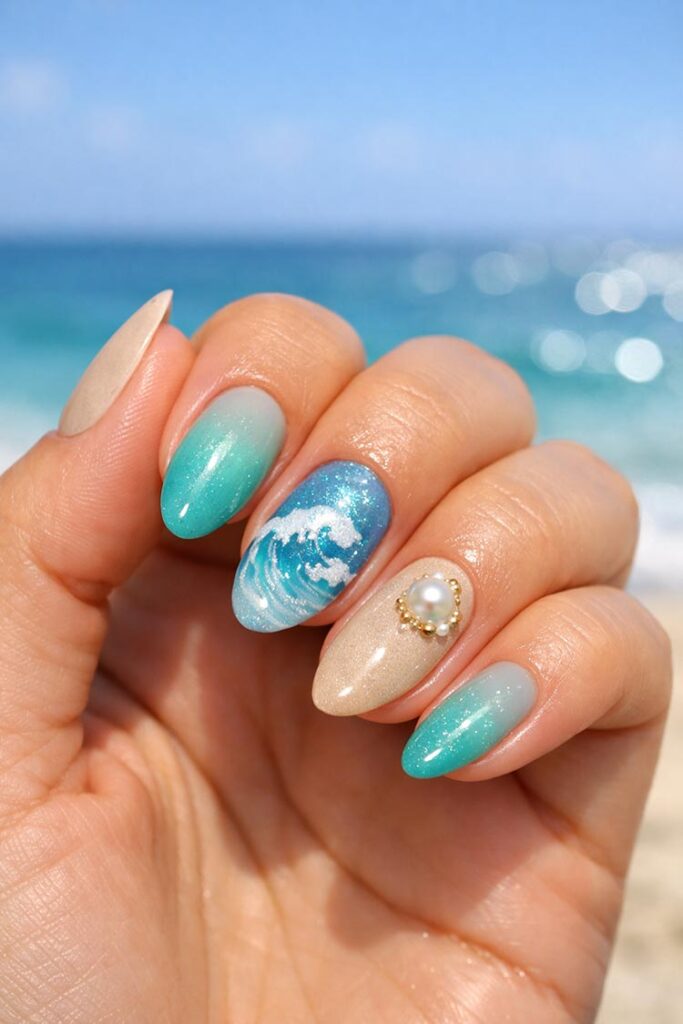Tropical Floral Ombre Gradient Nails Tropical Floral Ombre Gradient Nails — Beach Nails 2027