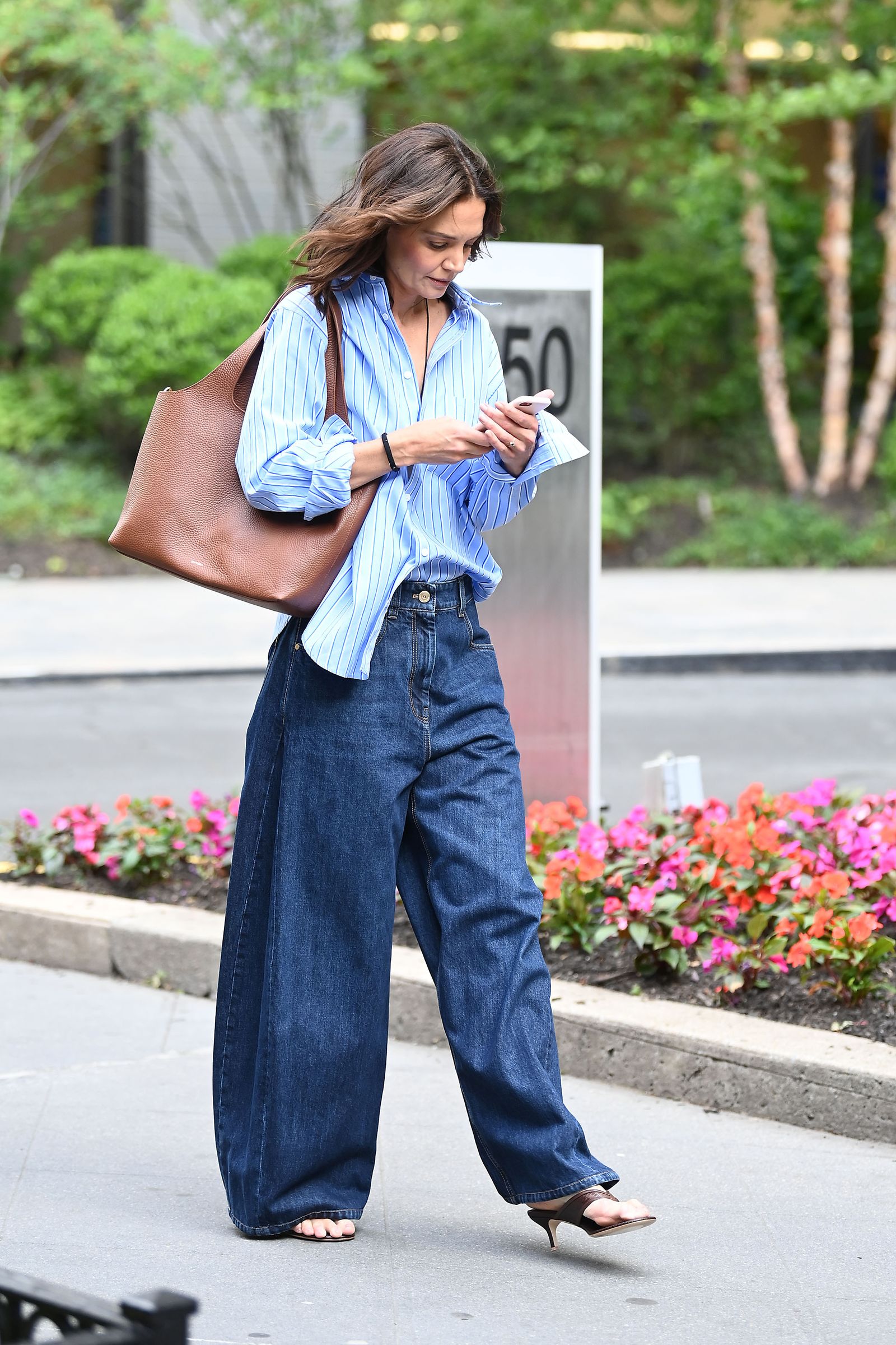 Striped Oversized Shirt with Dark Wash Wide-Leg Jeans — Oversized Shirt Outfits 2027