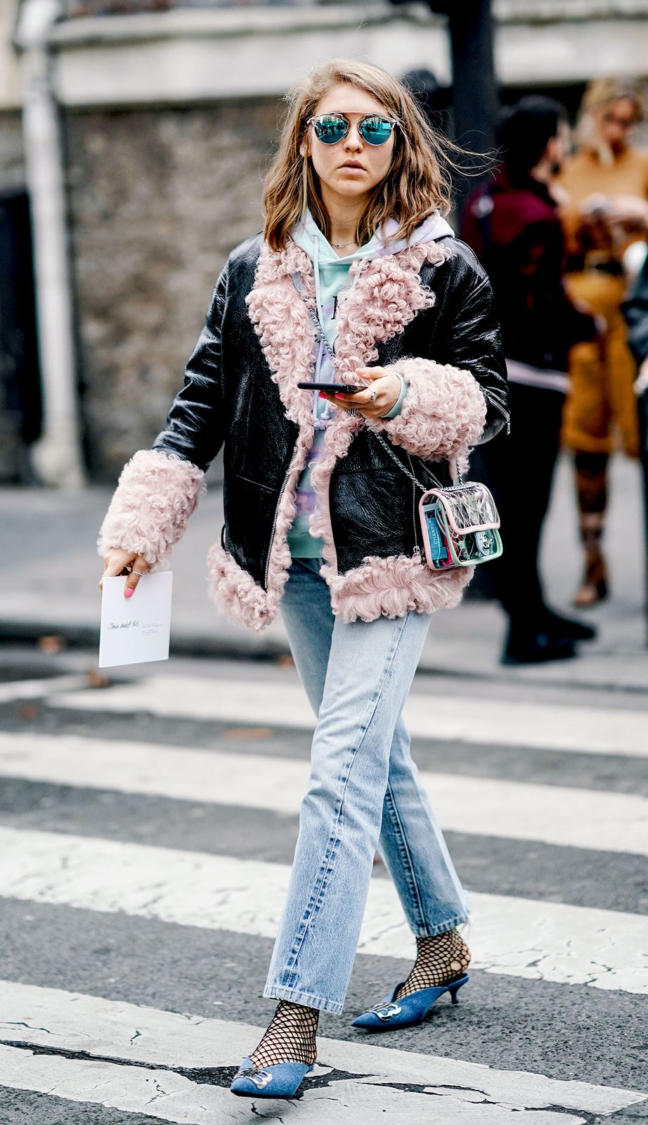 Patterned Socks Add Playful Detail to Grey Coat Layers — Layered Winter Outfits 2027