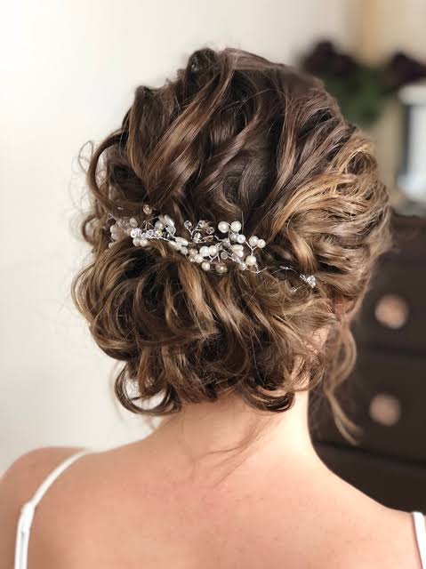 Dark Brown Bob Textured Low Updo Dark Brown Bob Textured Low Updo — Wedding Hairstyles 2027 for Short Hair