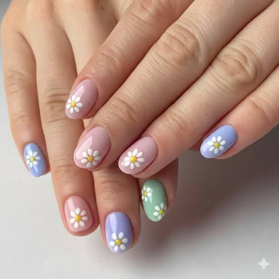 Pastel Daisy Accent Nails Pastel Daisy Accent Nails — Nail Art 2027 for Beginners