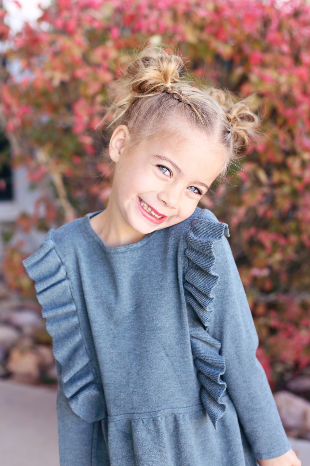 Blonde Space Buns With Braids Blonde Space Buns With Braids — Little Girl Hairstyles 2027