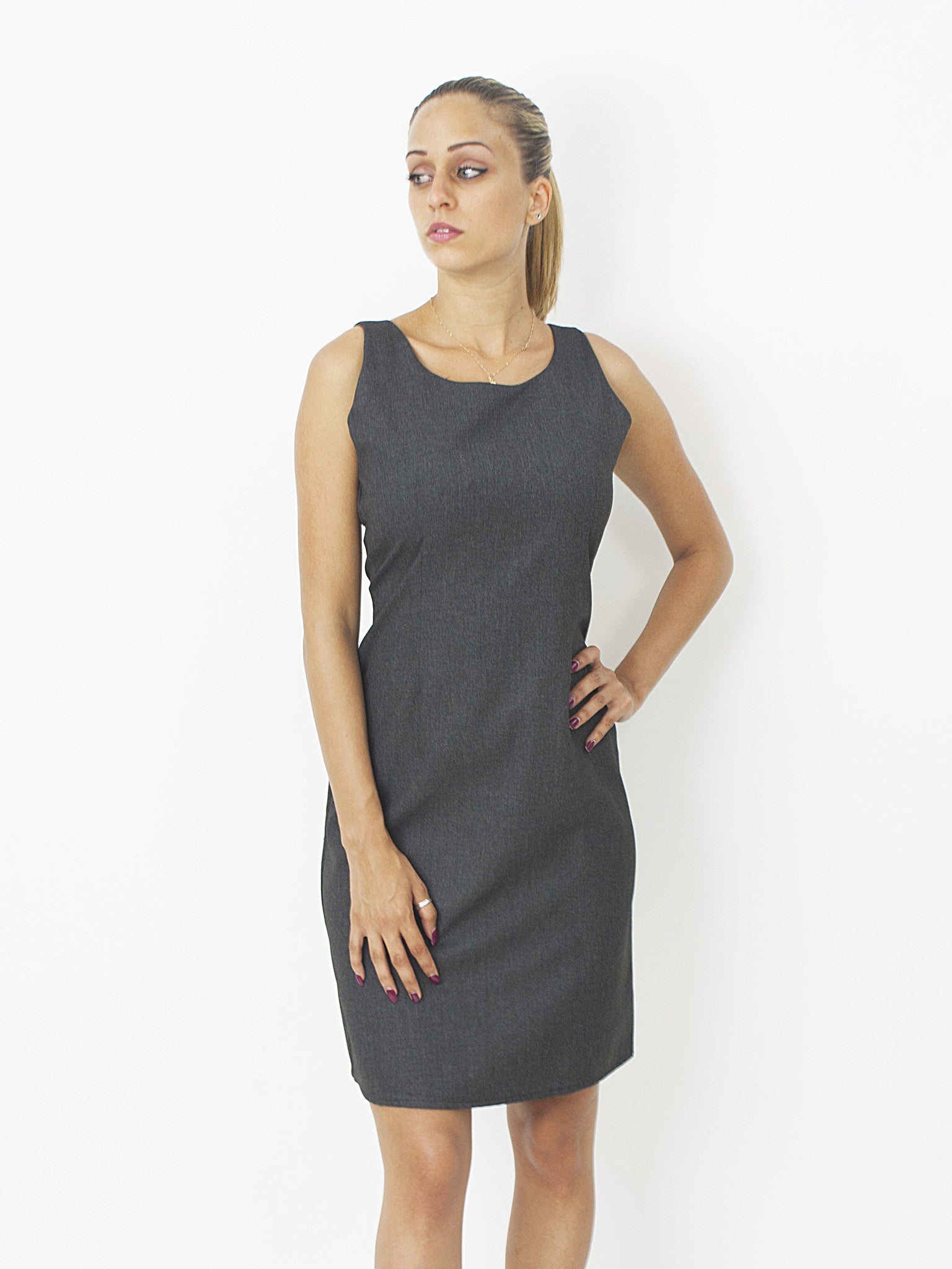 Charcoal Sheath Dress: Business Casual Sophistication Charcoal Sheath Dress: Business Casual Sophistication — Charcoal Outfits 2027