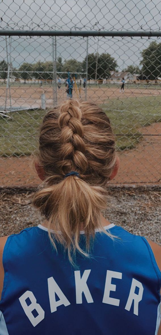 French Braid Into A Low Bun Visual Idea — Basketball Hairstyles Girls 2027
