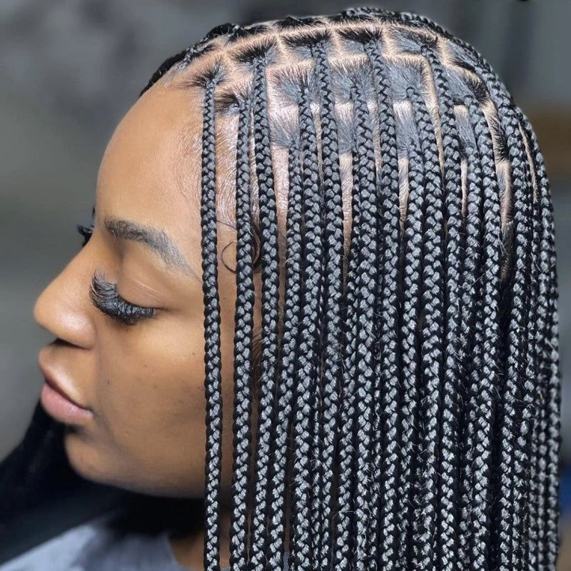 Straight Visual Idea Straight Visual Idea — Knotless Braids 2027 for Round Face