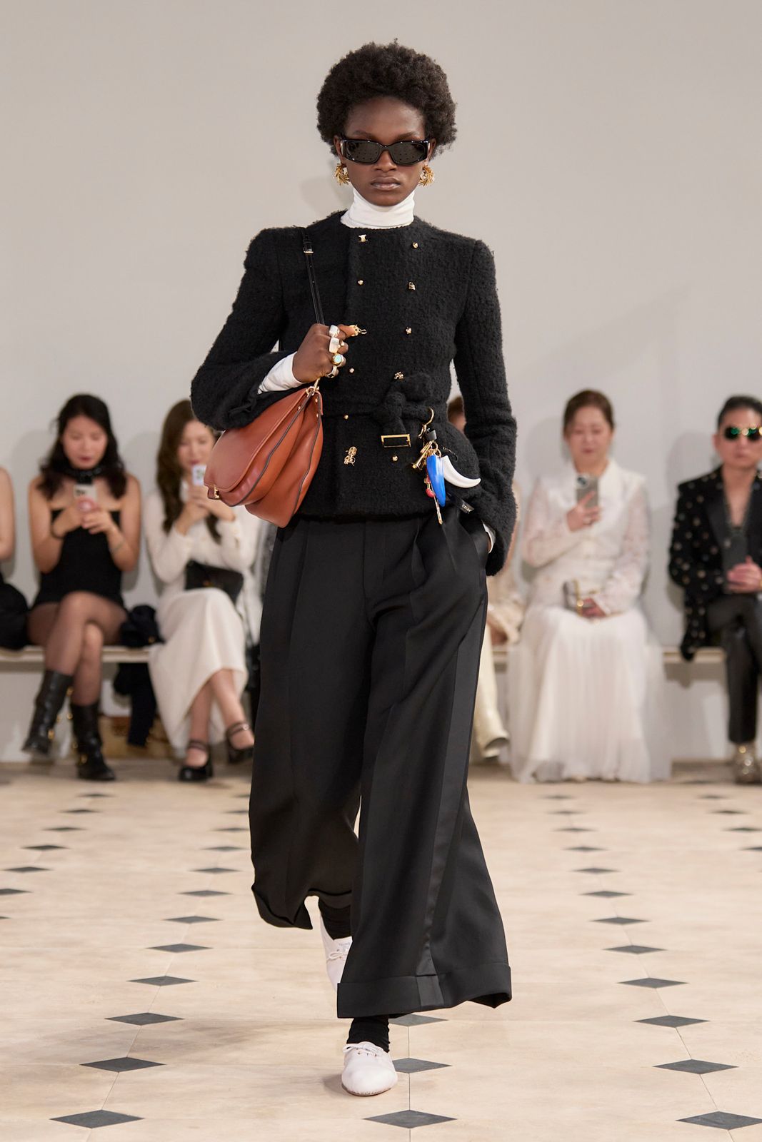 White Turtleneck Under a Bouclé Cropped Jacket — Turtleneck Outfits 2027