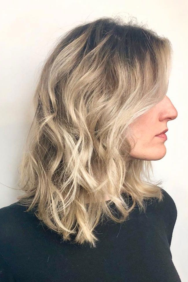 Lob Visual Idea Lob Visual Idea — Blonde Hair 2027 with Dark Roots