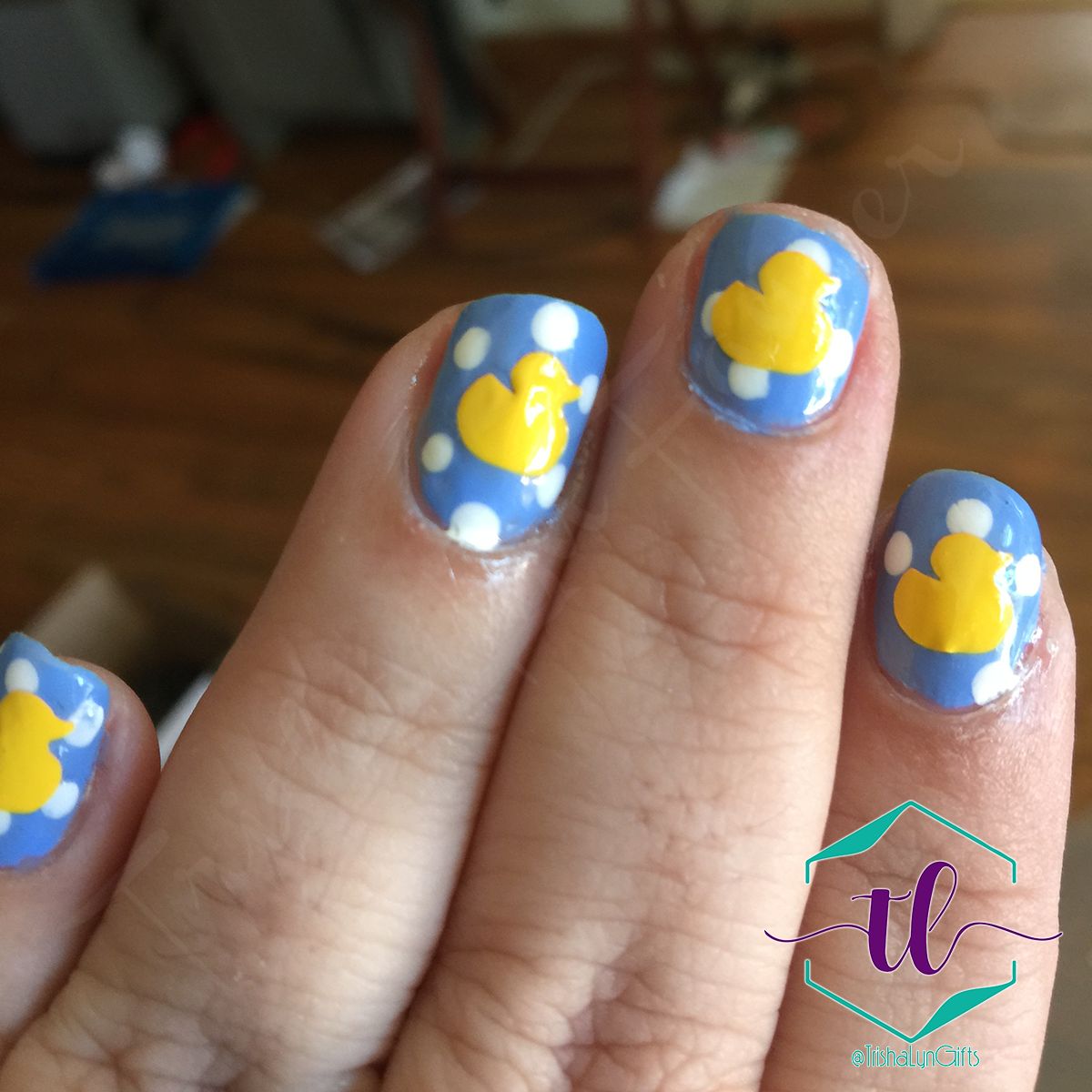 Visual Idea — Short Blue Duck Nails 2027