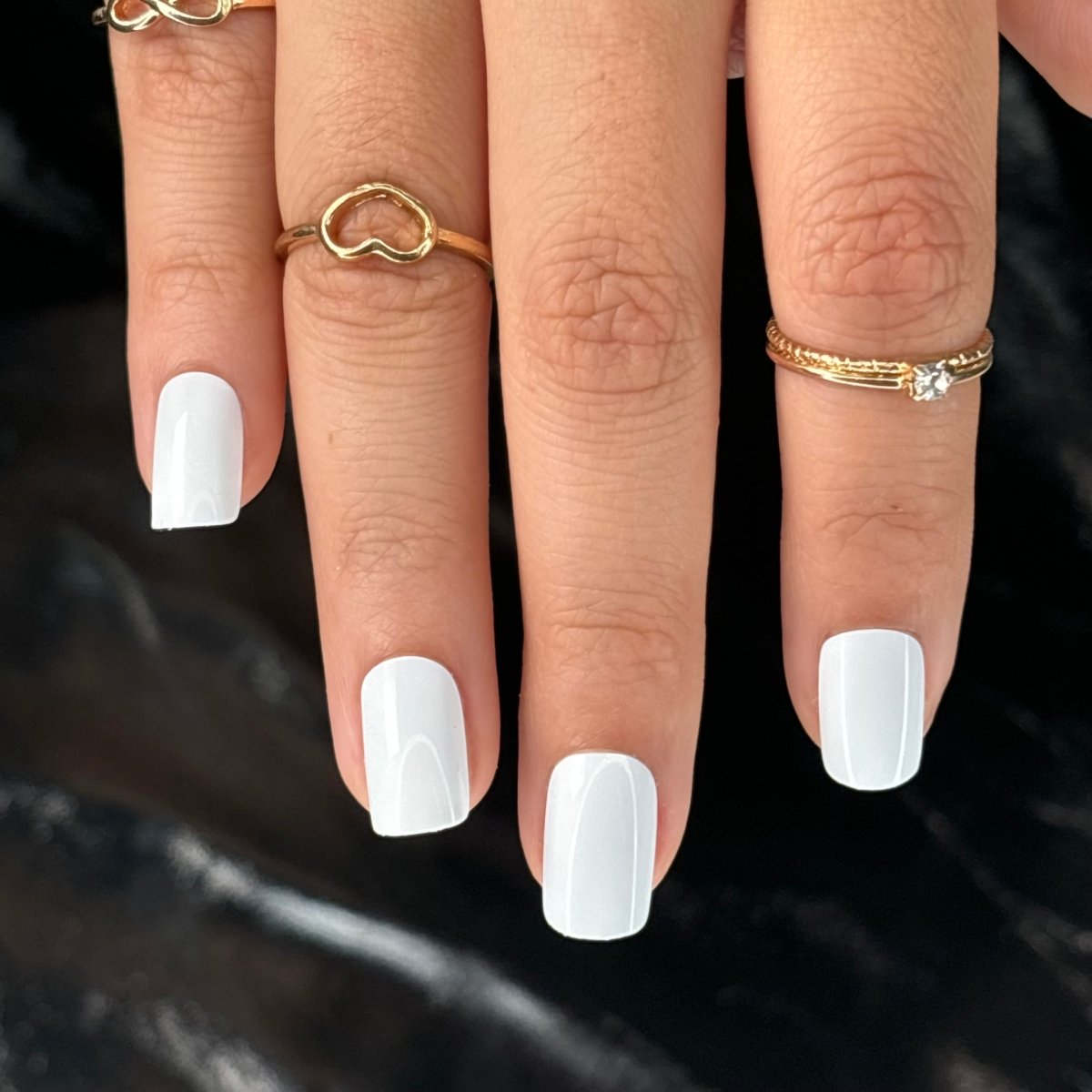 Bright Opaque White Glossy Square Nails Bright Opaque White Glossy Square Nails — Short Press On Nails 2027