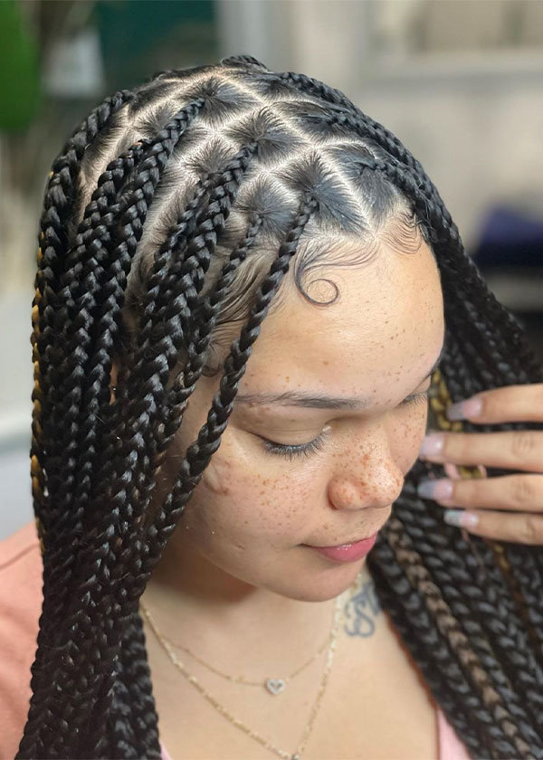 Close Crop Black Knotless Braids — Long Knotless Braids 2027