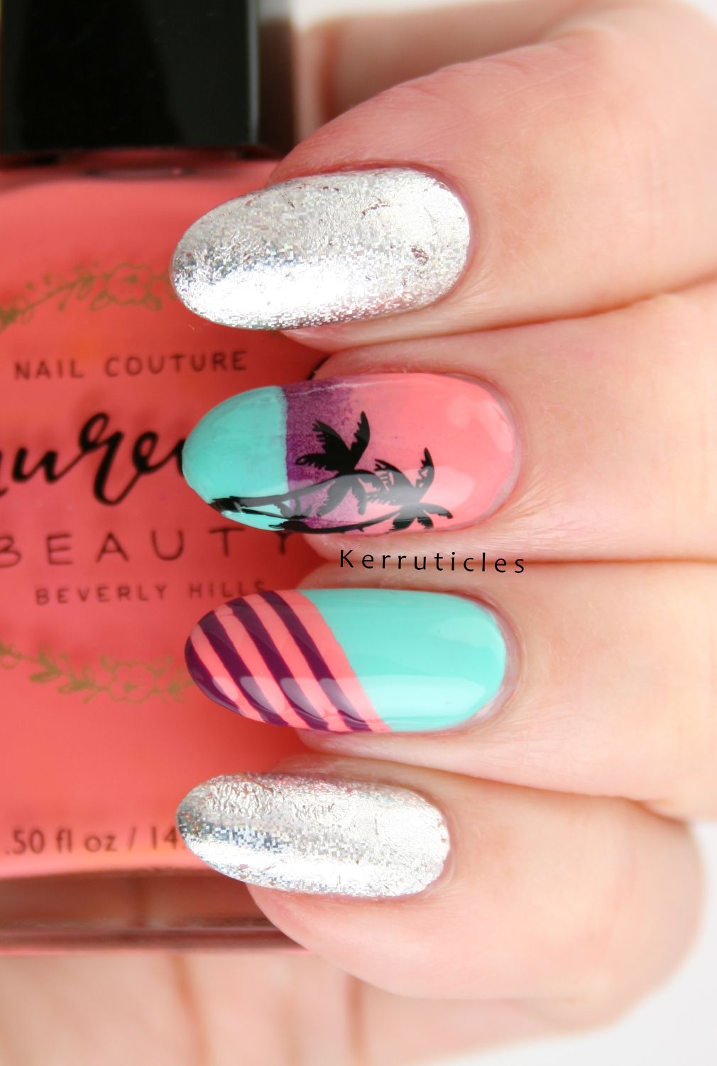Coral Pink Turquoise Purple Silver Visual Idea Coral Pink Turquoise Purple Silver Visual Idea — Miami Nails 2027
