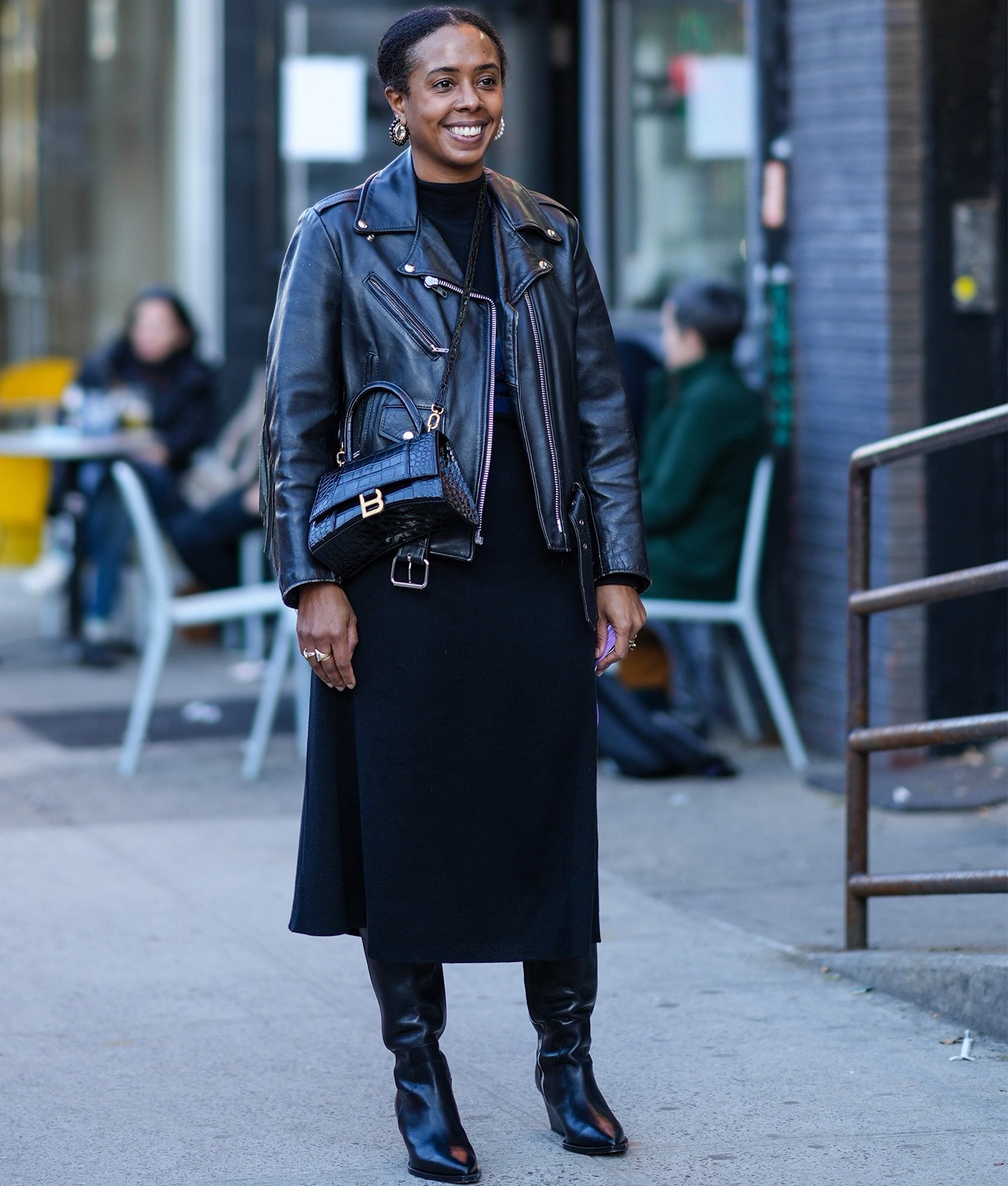 Monochromatic Black Leather Look for Ultimate Sleekness Monochromatic Black Leather Look for Ultimate Sleekness — Winter Date Night Outfits 2027