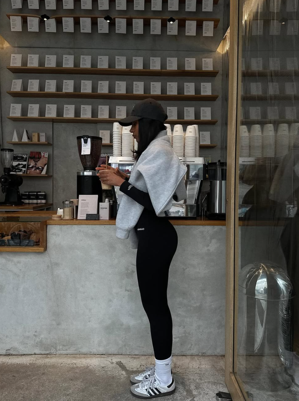 Polished Athleisure: Draped Sweatshirt and Fitted Leggings Polished Athleisure: Draped Sweatshirt and Fitted Leggings — Outfits 2027 for Athletic Build