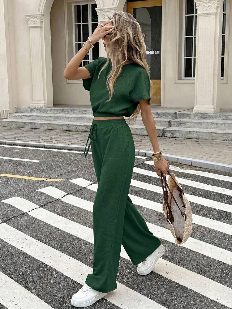 Blue and White Striped Off-Shoulder Top and Shorts for Casual Summer Days Blue and White Striped Off-Shoulder Top and Shorts for Casual Summer Days — Summer Two Piece Set Outfits 2027