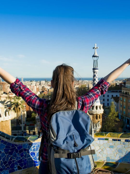Oversized Denim Jacket Over Turtleneck and Midi Skirt — Barcelona Outfits 2027