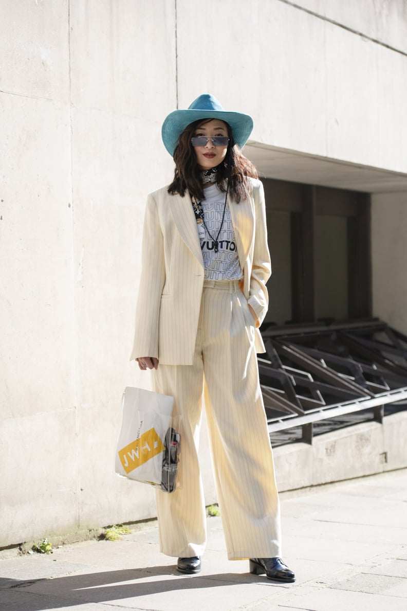 Smart Casual Twist: Bandana with Pinstripe Suit and Cowboy Hat Smart Casual Twist: Bandana with Pinstripe Suit and Cowboy Hat — Bandana Outfits 2027