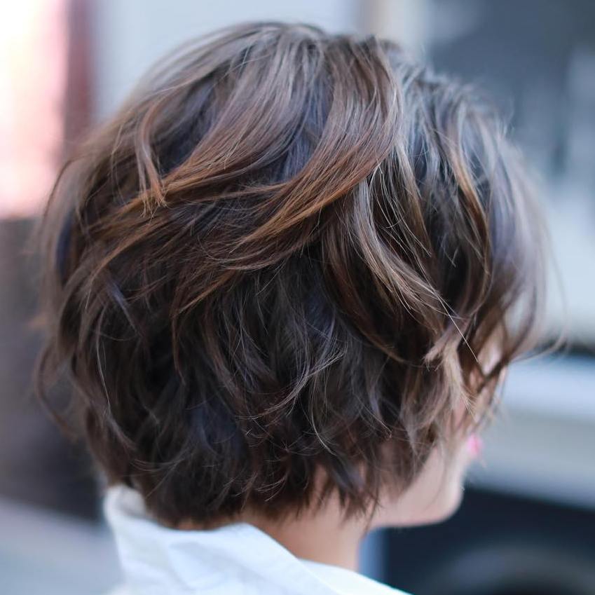 Dark Brown Shag With Warm Highlights Dark Brown Shag With Warm Highlights — Short Shag 2027