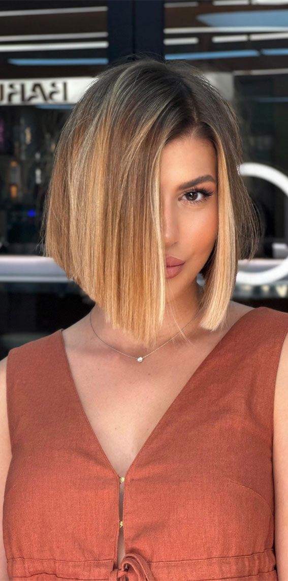 Graduated Blunt Bob With Side Part Graduated Blunt Bob With Side Part — Classic Bob 2027