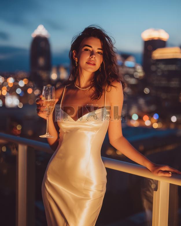 Ivory Silk Slip Dress with Pearl Necklace for Evening Events — Silk Dresses 2027