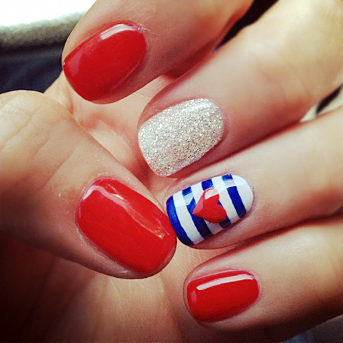 Medium Coffin Mixed Patriotic Patterns Medium Coffin Mixed Patriotic Patterns — Memorial Day Nails 2027
