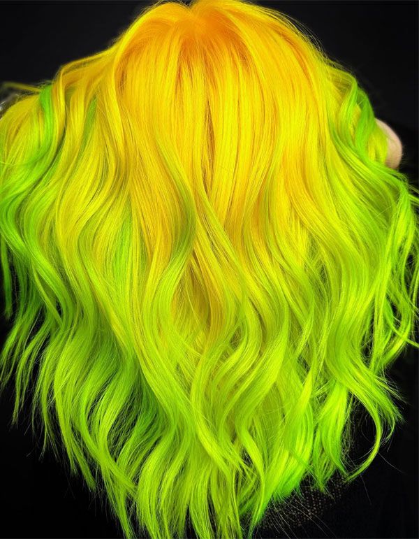Collarbone Visual Idea — Green and Blonde Hair 2027