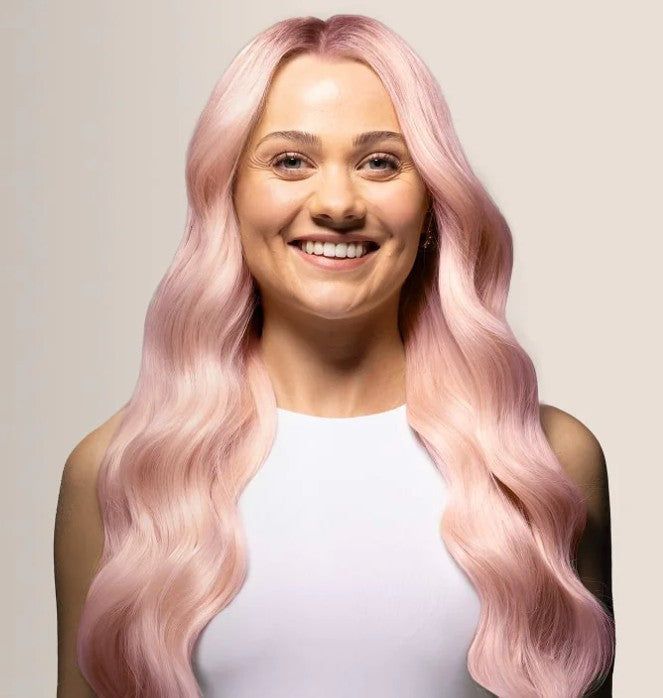 Pastel Pink Mid-Back Waves — Wavy Hair With Subtle Layers — Pink Hair 2027