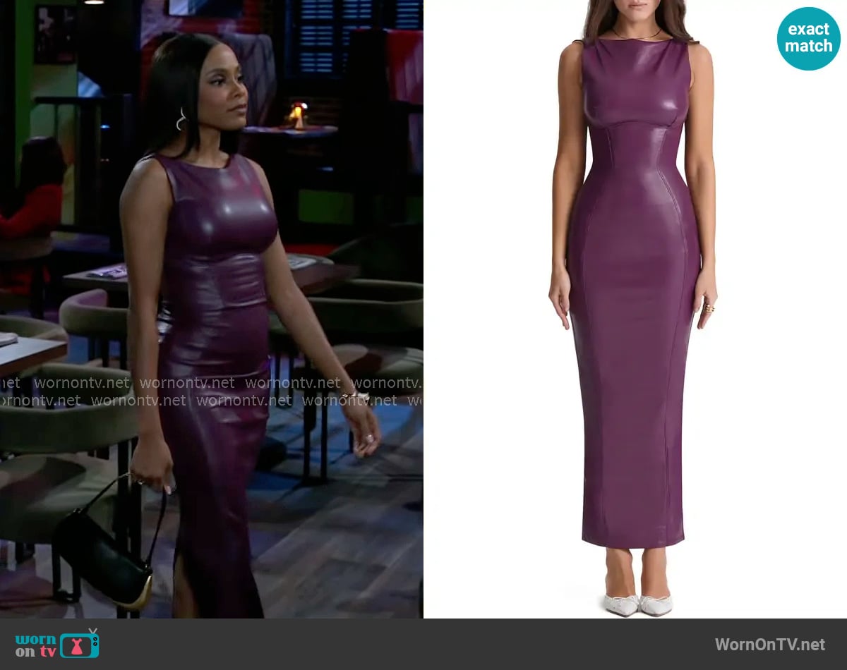 Striking Purple Leather Maxi Dress for Evening Events Striking Purple Leather Maxi Dress for Evening Events — Purple Leather Outfits 2027