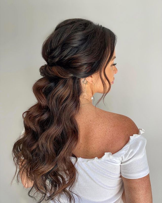 Half Up Half Down With Textured Bun — Filipino Wedding Hairstyles 2027