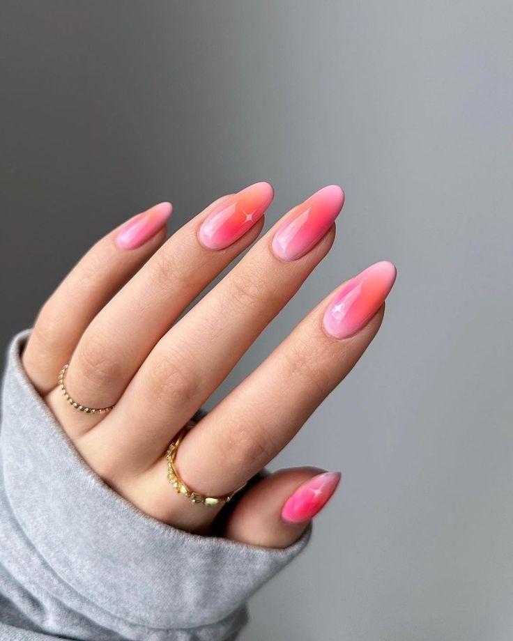 Subtle Star Accent On One Nail Visual Idea Subtle Star Accent On One Nail Visual Idea — Neon Ombre Nails 2027