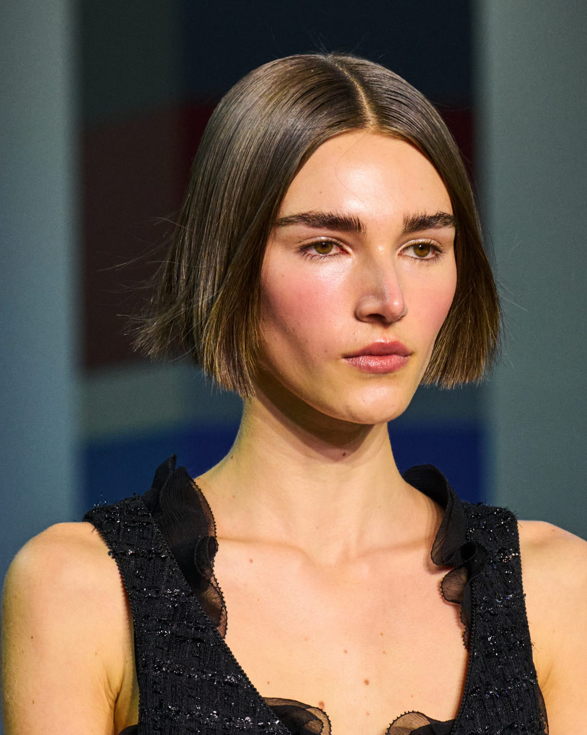 Tucked Ends Medium Brown Chin Bob — Blunt Bob 2027