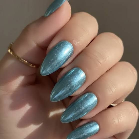 Solid Color Chrome Effect Visual Idea — Icy Nails 2027