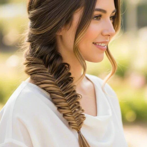 Wavy Fishtail Braid Wavy Fishtail Braid — Side Braided Hairstyles 2027