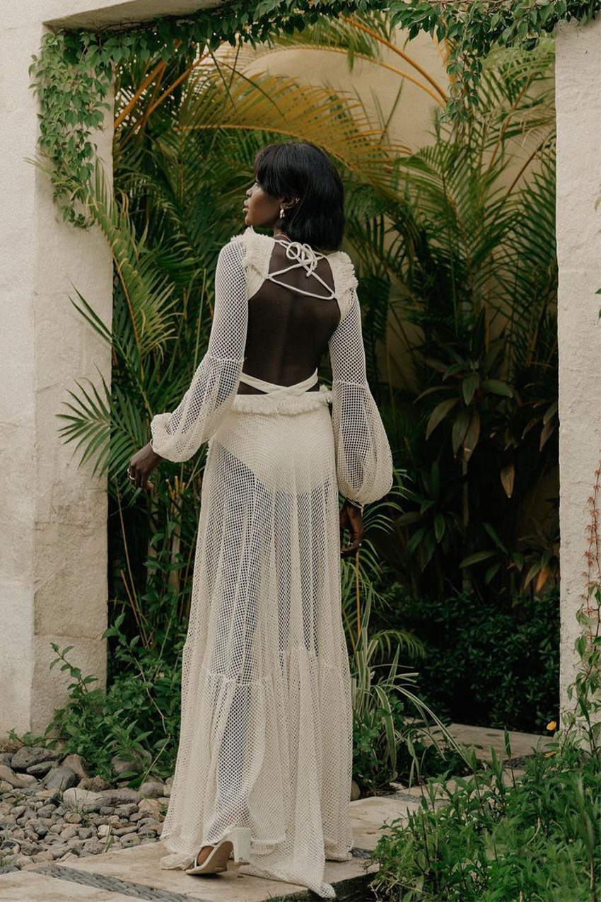 Sheer Mesh Maxi Dress Over Bikini for a Beachy Look — Cancun Outfits 2027