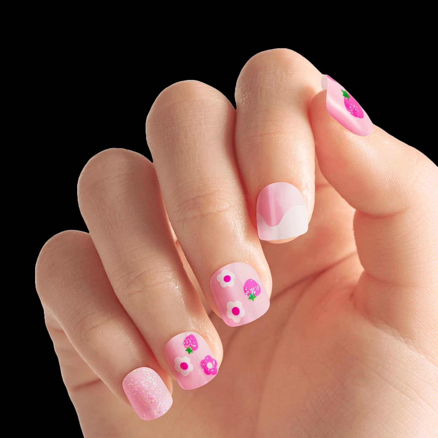 Glossy With Subtle Glitter On One Nail Visual Idea Glossy With Subtle Glitter On One Nail Visual Idea — Toddler Nails 2027