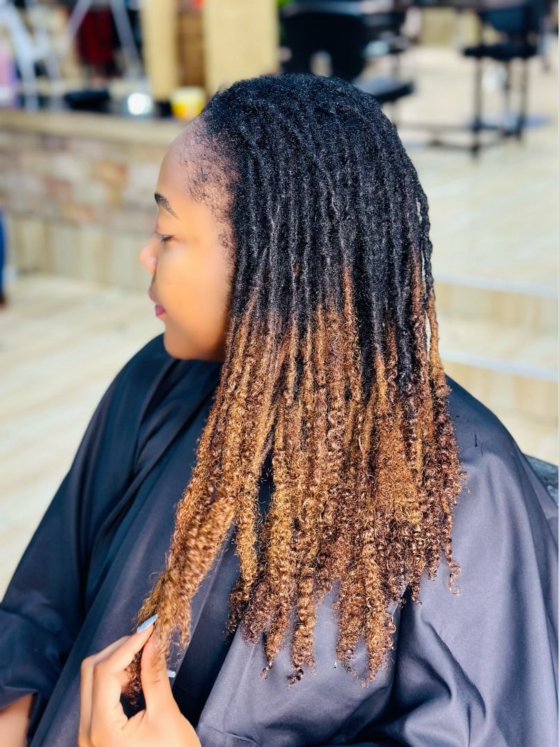 Black With Ombre Brown And Blonde Ends Visual Idea Black With Ombre Brown And Blonde Ends Visual Idea — Microlocs Locs 2027
