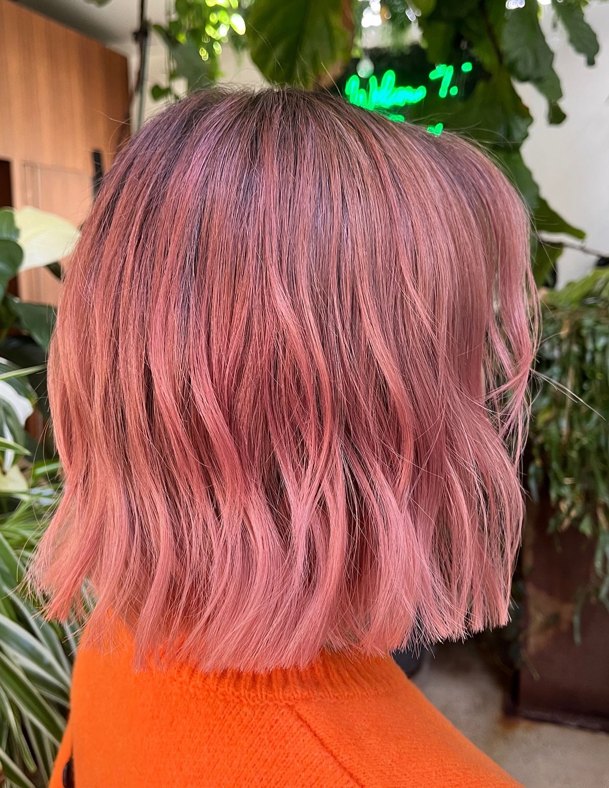 Pink Ombré Bob With Loose Waves Pink Ombré Bob With Loose Waves — Pink Bob 2027