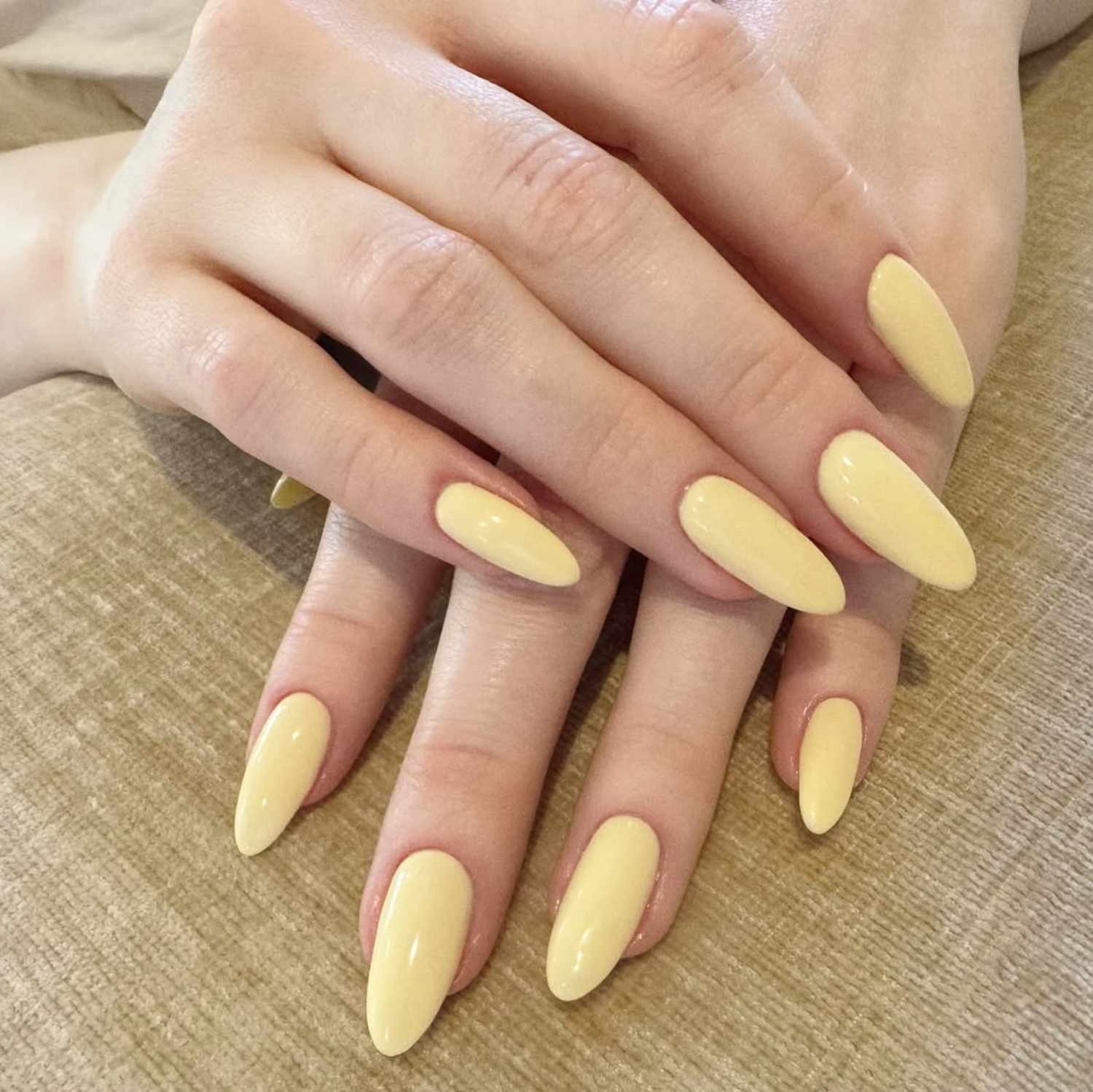 Sheer Pale Pink Glossy Almonds Sheer Pale Pink Glossy Almonds — Long Almond Nails 2027