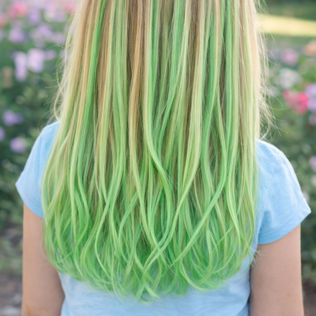 Blonde With Green Highlights Visual Idea — Green and Blonde Hair 2027