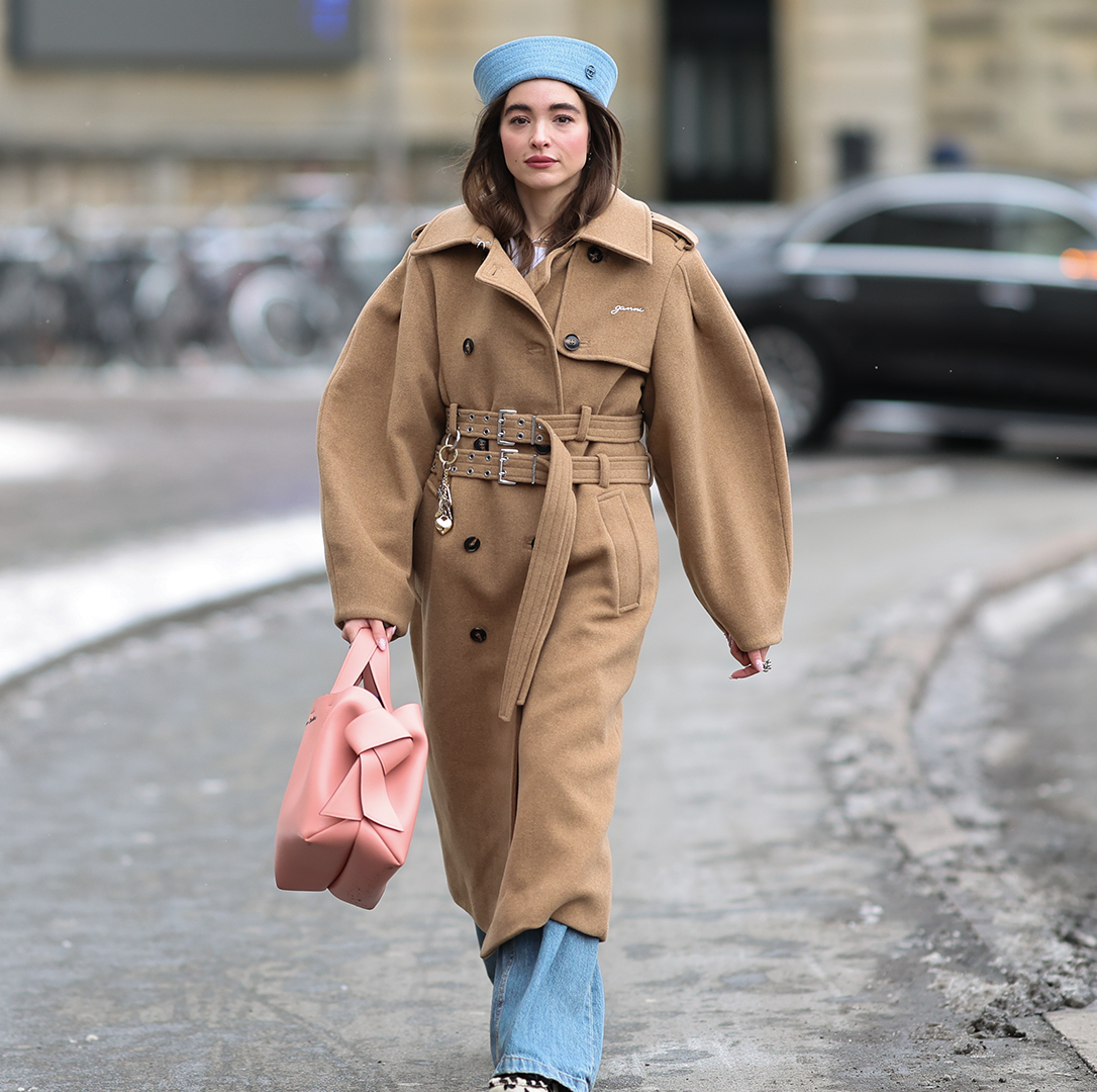 Smart Casual Staple: Belted Wrap Coat with Slim Jeans — Camel Coat Outfits 2027