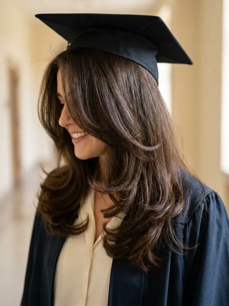 21 Graduation Hairstyles with Cap for Perfect Pics - Blush Fizz