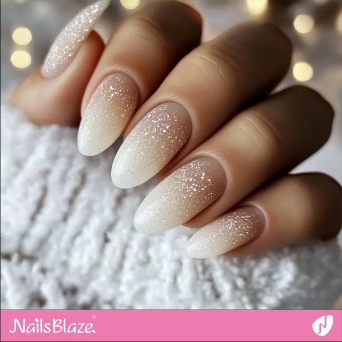 Fine Glitter Visual Idea — Winter Ombre Nails 2027