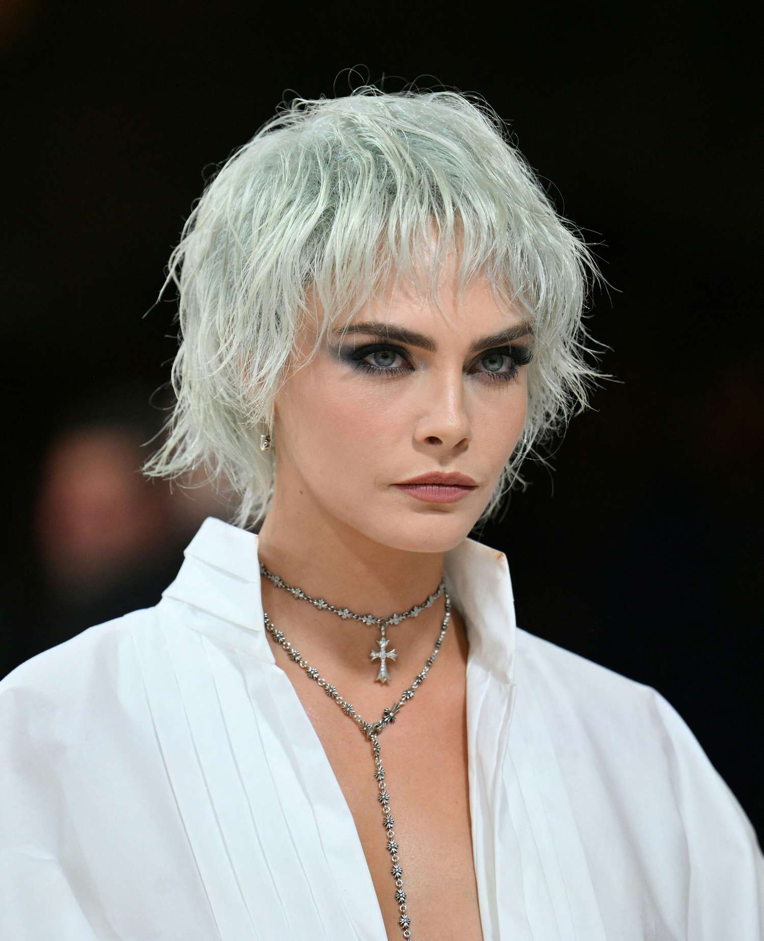 Ash Blonde Shag With Face-Framing Bangs Ash Blonde Shag With Face-Framing Bangs — Short Shag 2027