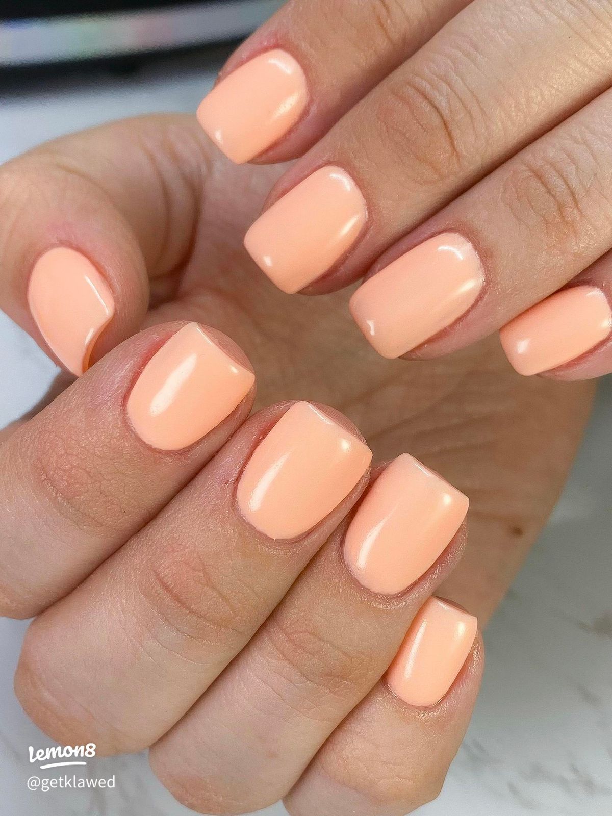 Peach Visual Idea Peach Visual Idea — Peach Square Nails 2027
