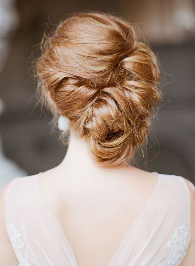 Messy Updo With Textured Knots Messy Updo With Textured Knots — Engagement Party Hairstyles 2027