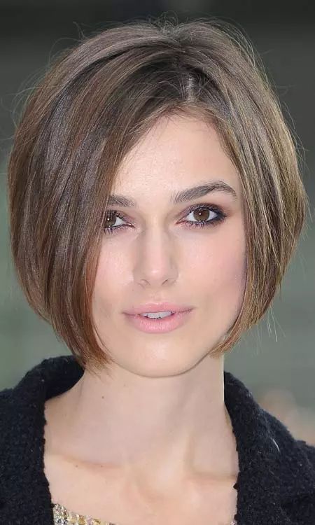Medium Brown Classic Chin Bob With Smooth Blowout Medium Brown Classic Chin Bob With Smooth Blowout — Bob 2027 for Long Face