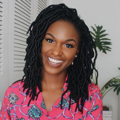 Natural Wavy Shoulder Length Locs Natural Wavy Shoulder Length Locs — Summer Locs Styles 2027